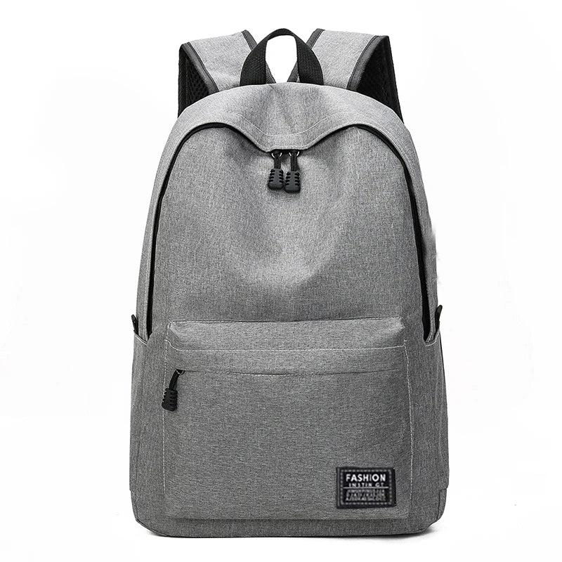 Men's backpack made of nylon, suitable for school, business trips and single or double shoulder carrying - solid color design - Smarsty