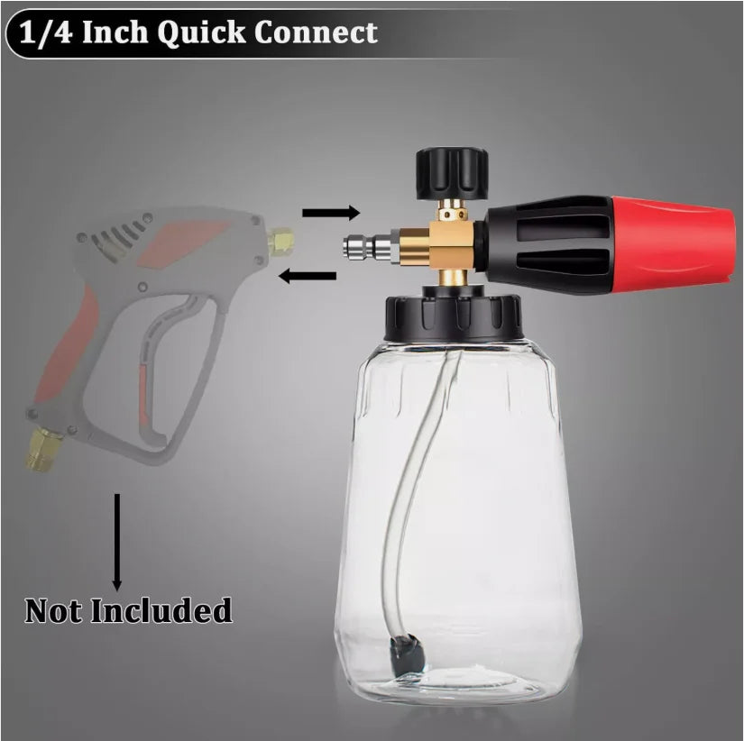 Foam Cannon Gun Car Wash Soap Lance Sprayer Pressure Washer Bottle Large-mouth Pot Car Wash Machine