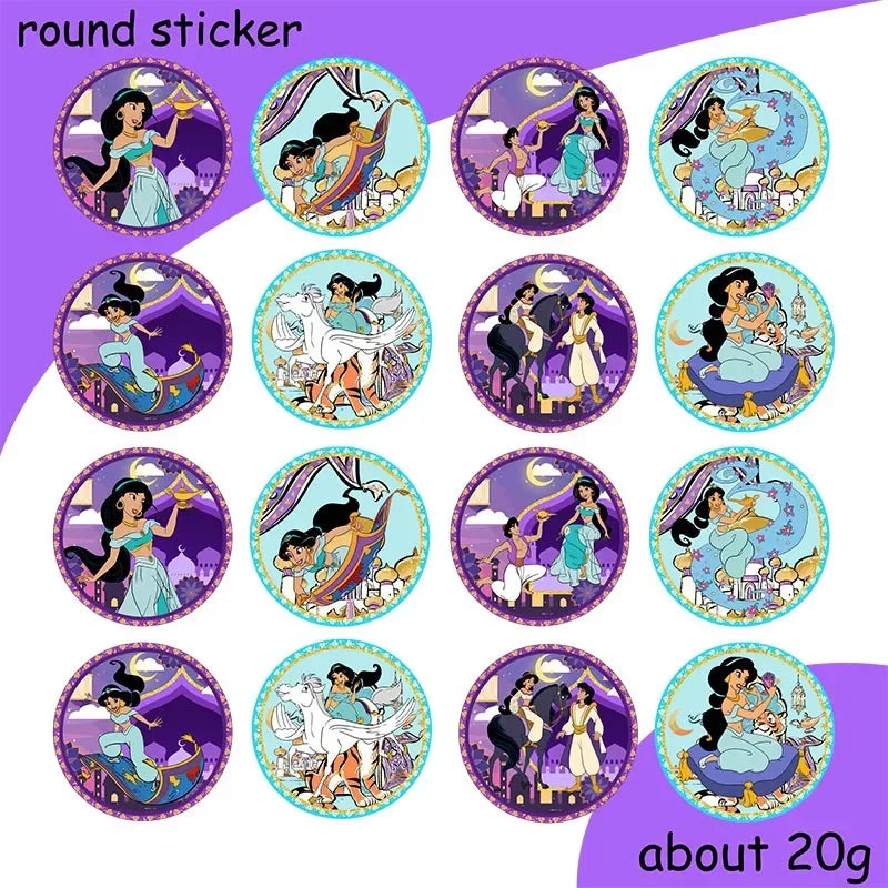 Jasmine Princess Aladdin Birthday Party Tableware Set - Smarsty