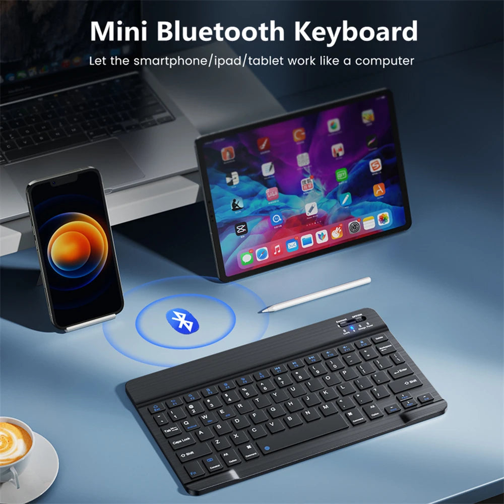 Compact Bluetooth Wireless Keyboard And Mouse For Tablet
