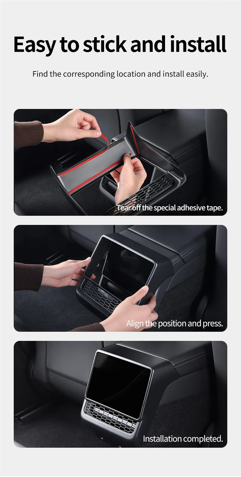Rear Center Console Air Vent Cover Dust Shield for EV - Smarsty