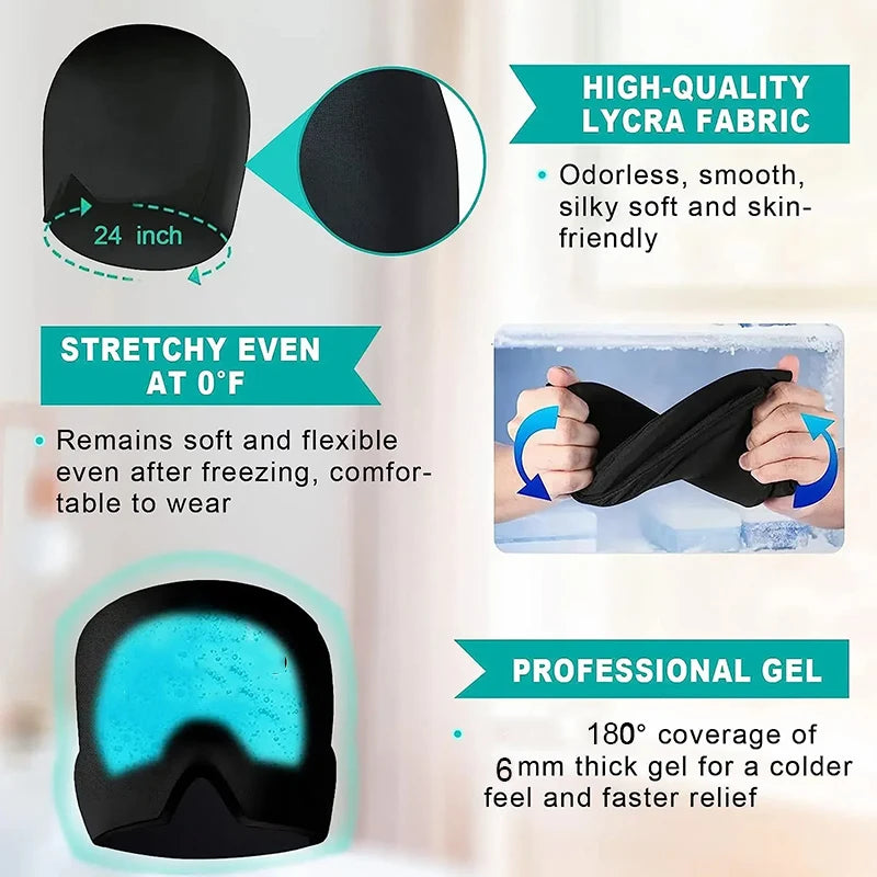 Migraine Relief Cold Ice Head Wrap Face Mask - Smarsty