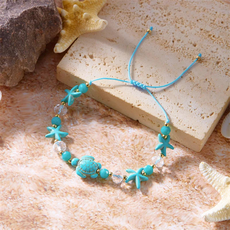 Bohemian Starfish Conch Shell Beads Bracelet for Women - Smarsty