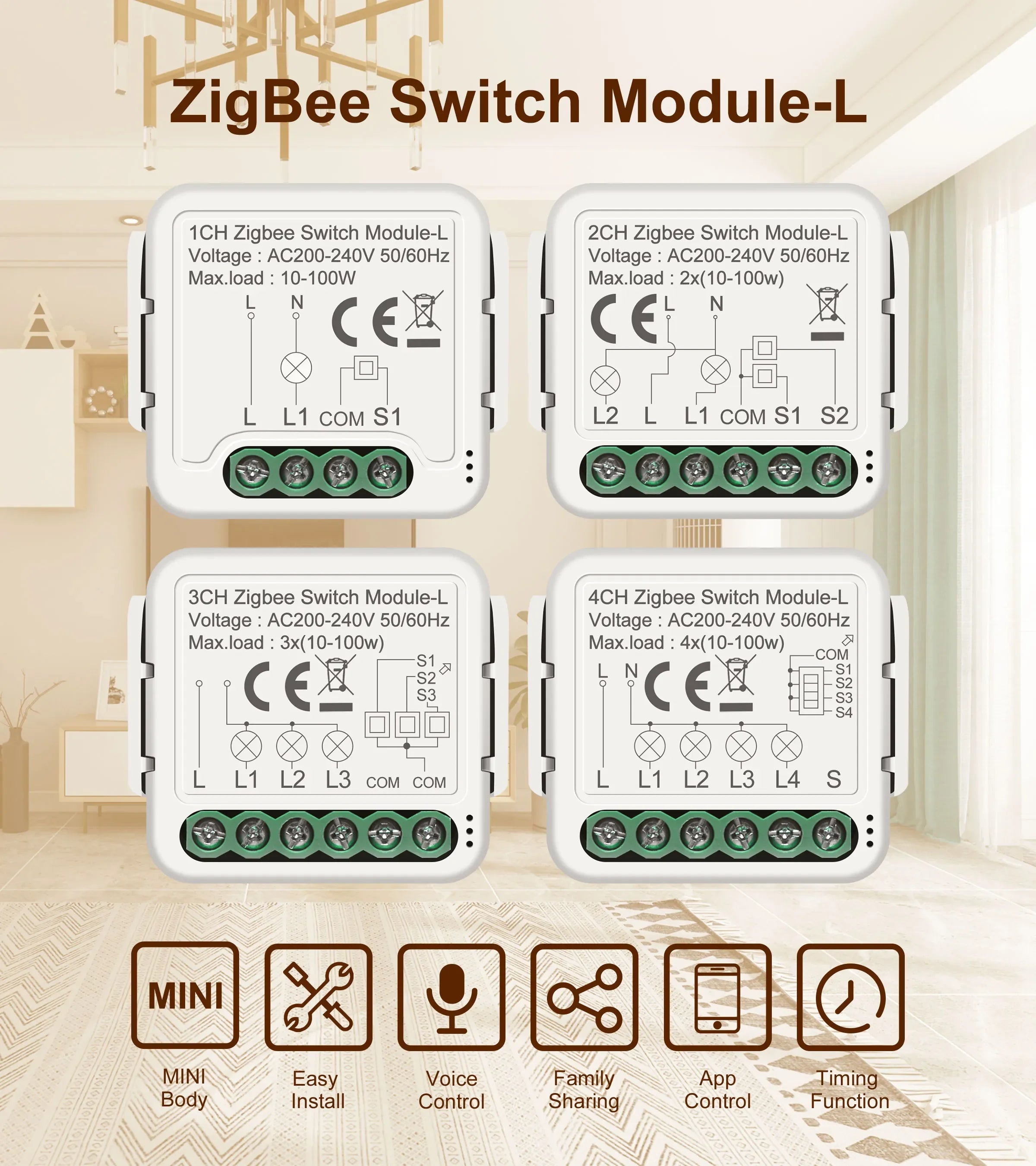GIRIER Tuya ZigBee Smart Switch Module No Neutral Required - Smarsty