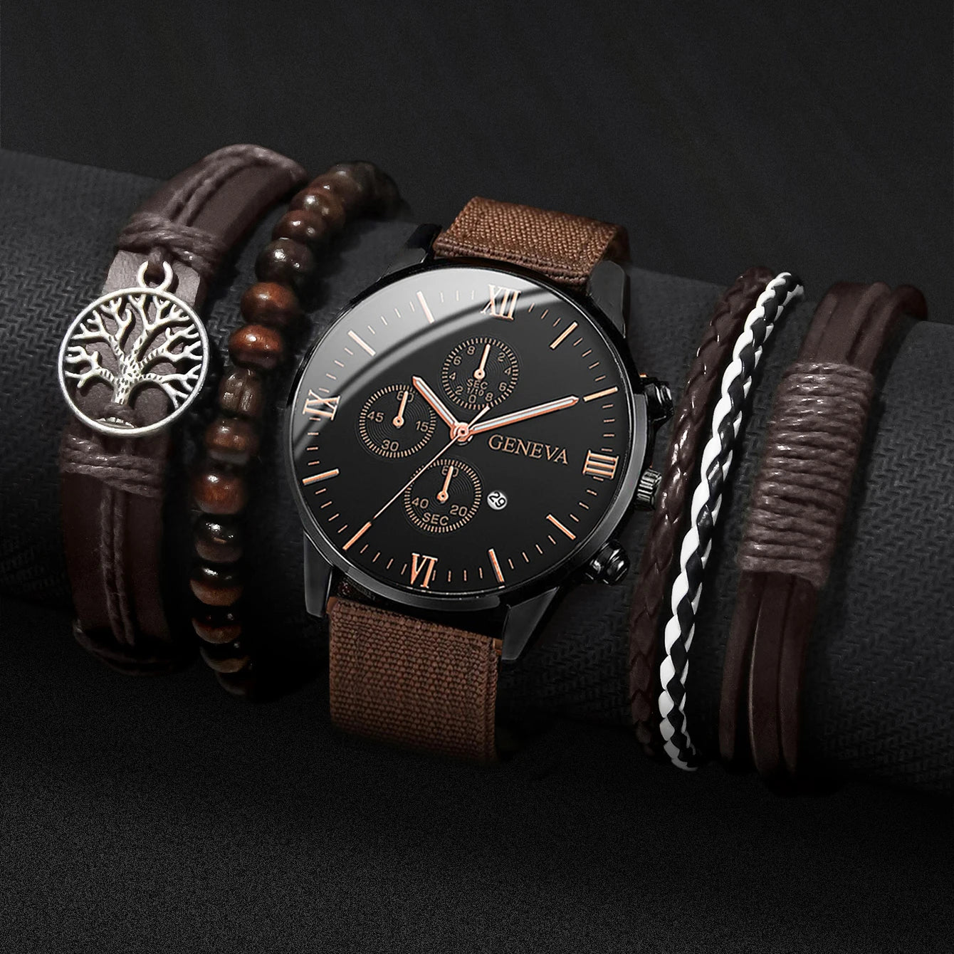 Men's Fashion Quartz Watches Set with Nylon Bands - Smarsty