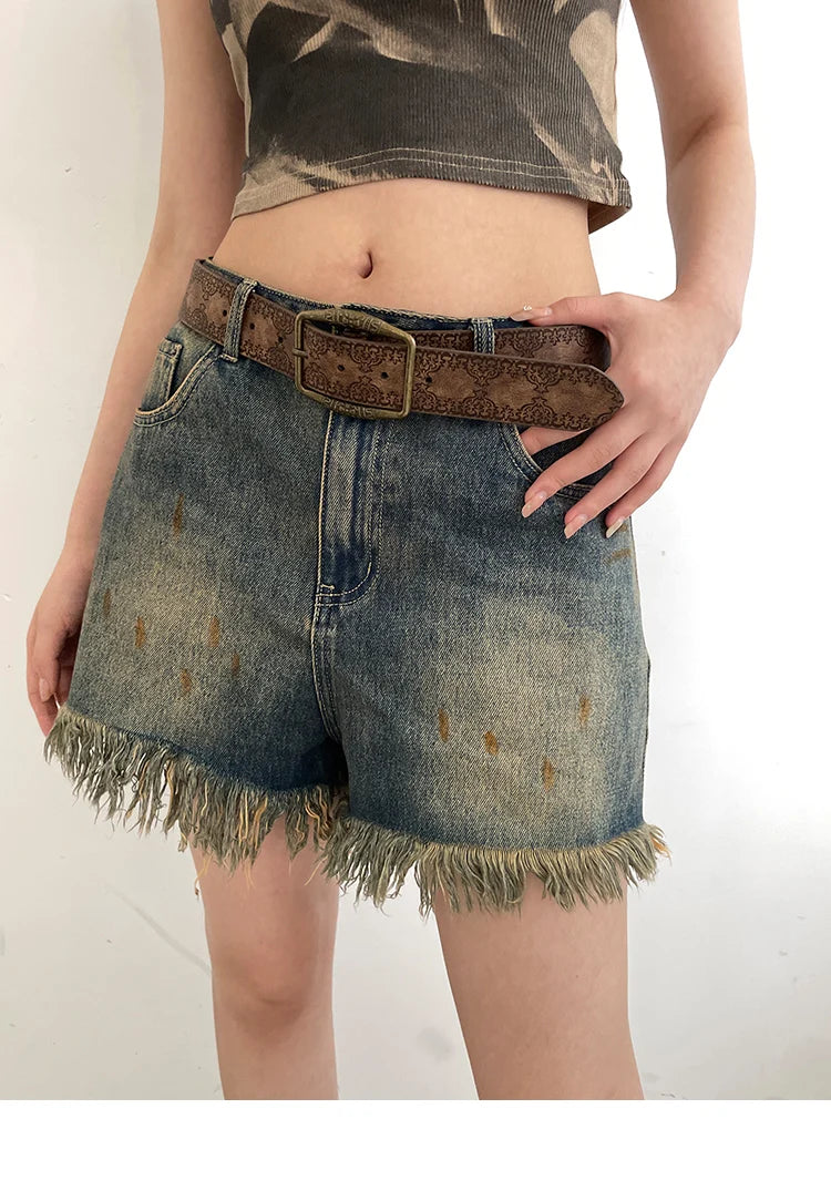 Y2K Retro Women Belt Casual PU Leather Brown - Smarsty