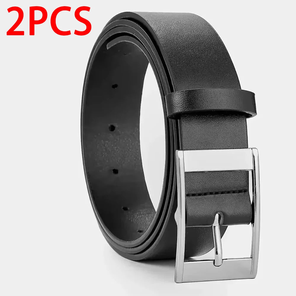 Luxury PU Leather Belt for Men with Metal Buckle - Smarsty