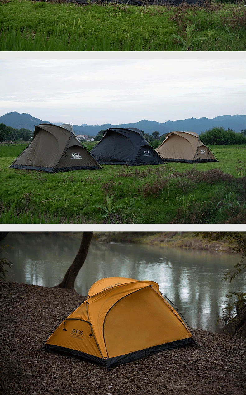 WELLHIKE Outdoor Portable Tent Single and Double Field Park Camping Equipment Rain and Sun Thickened Three Sseason Tent