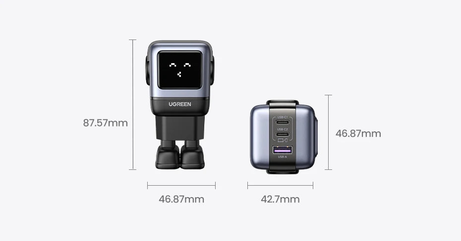 65W GaN Charger With PD3.0 PPS Fast Charge Compact Travel - Smarsty