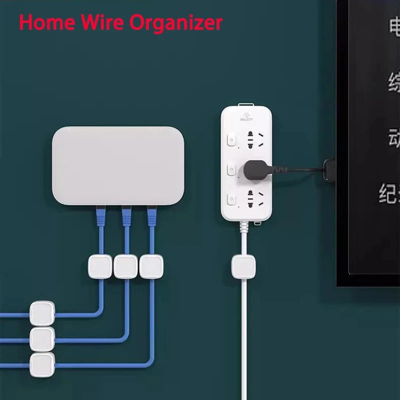 Magnetic Cable Clip Cable Holder Adhesive Wire Keeper Cord Cable Organizer for Home Office Under Desk Management - Smarsty