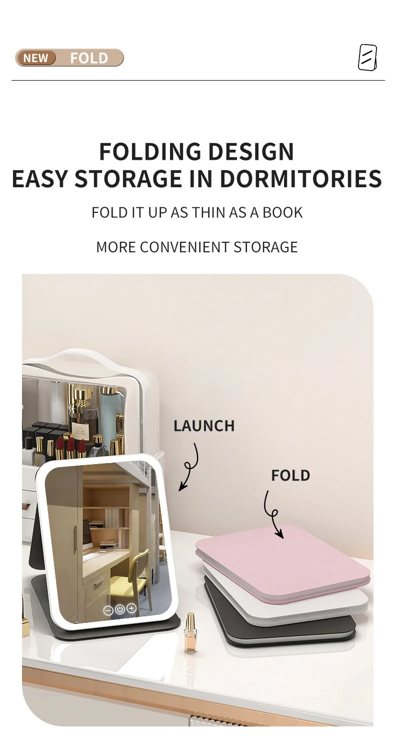 LED Dimmable Makeup Mirror with Adjustable Brightness - Smarsty