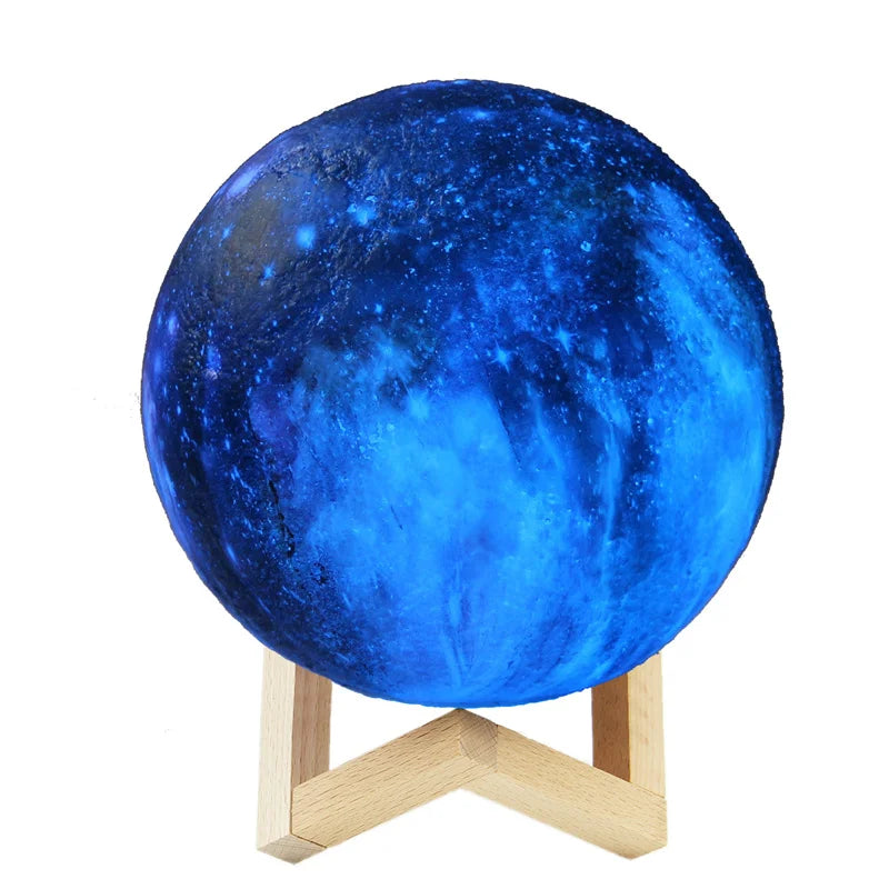 3D Printed Moon Lamp with Remote 16 Colors LED Night Light - Smarsty