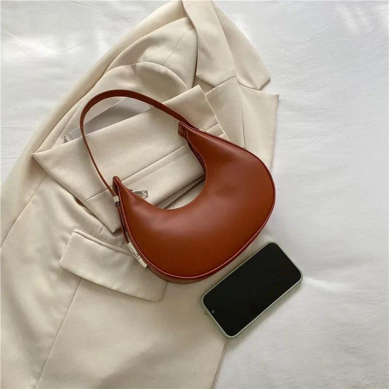 Luxury PU Leather Hobo Bag For Women With Zipper Closure - Smarsty