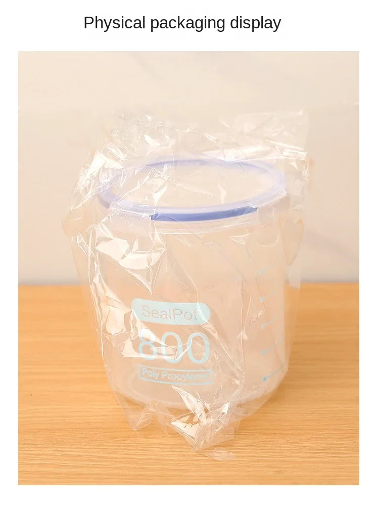 4Pcs Sealed Storage Box Transparent Kitchen Food Grain Organizer Storage Tank Plastic Large capacity Moisture-proof Sealed Jars