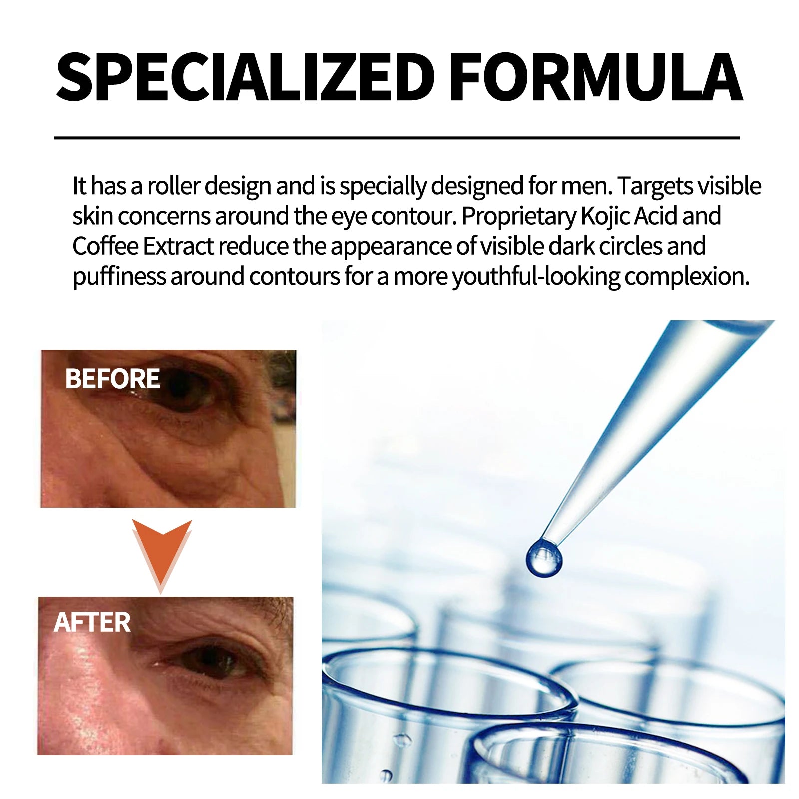 Men's Retinol Eye Cream for Dark Circles and Puffiness - Smarsty