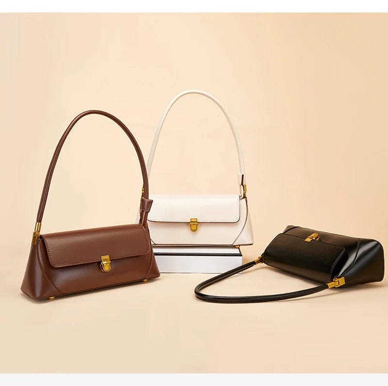Lux Baguette Bag For Women Genuine Leather Shoulder - Smarsty