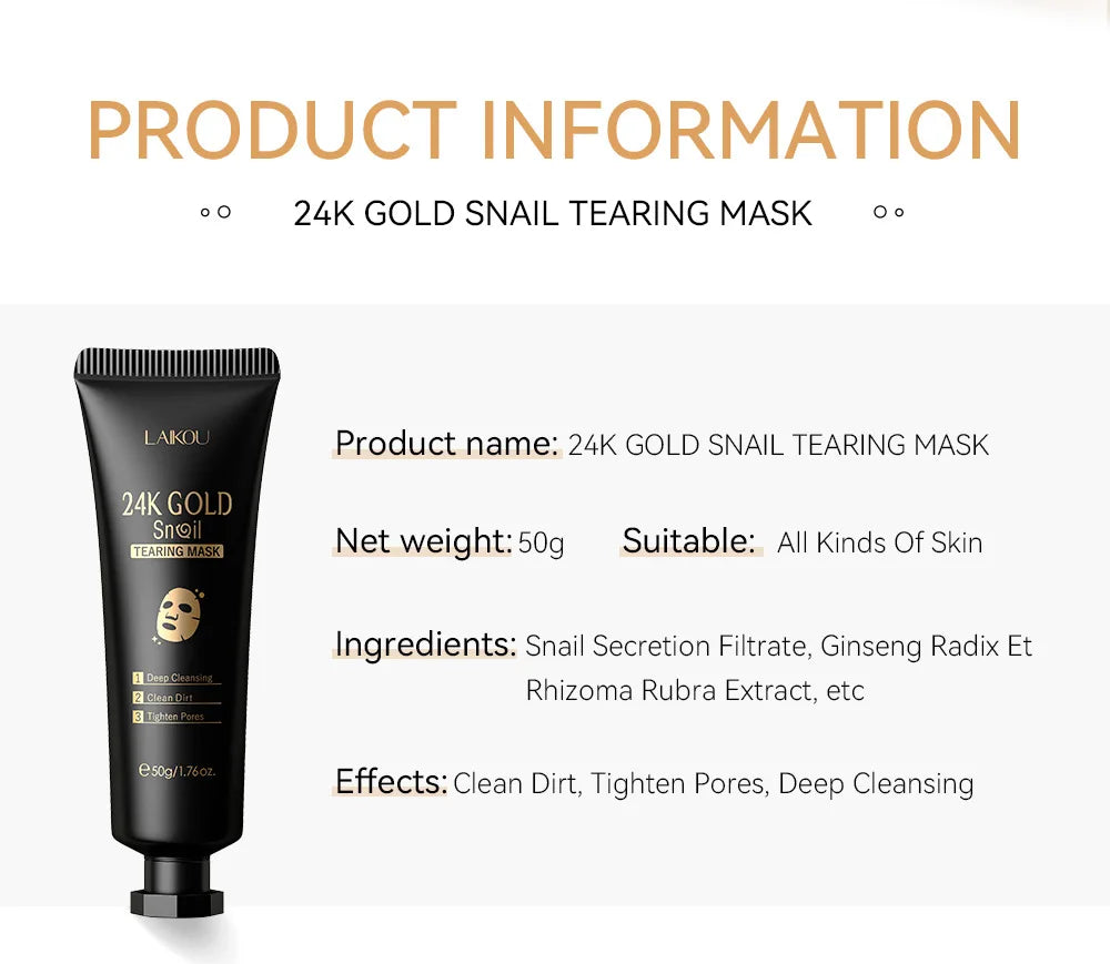 24K Gold Sakura Peeling Face Mask for Anti Aging - Smarsty