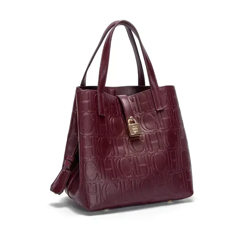 Large Capacity Handbag With Lock Design Luxury Crossbody - Smarsty