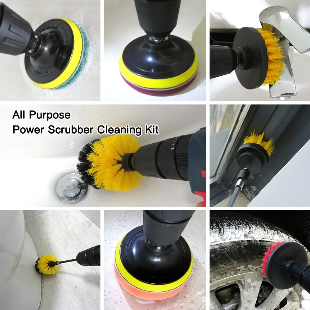 Drill Brush Electric Scrubber Kit For Bathroom Cleaning - Smarsty