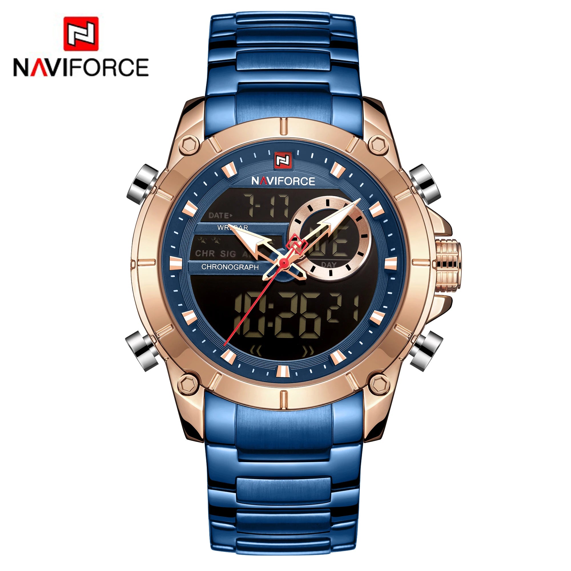 NAVIFORCE Luxury Waterproof Quartz Sport Watch for Men - Smarsty