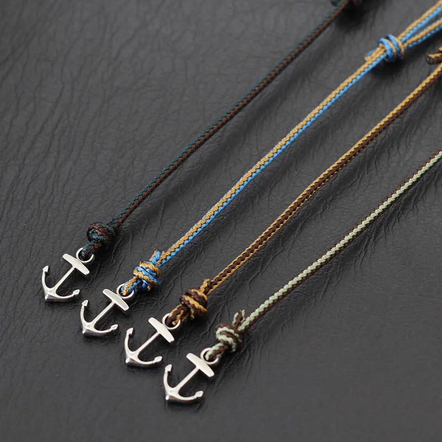 Men's Anchor Bracelet Adjustable Marine Rope Jewelry - Smarsty