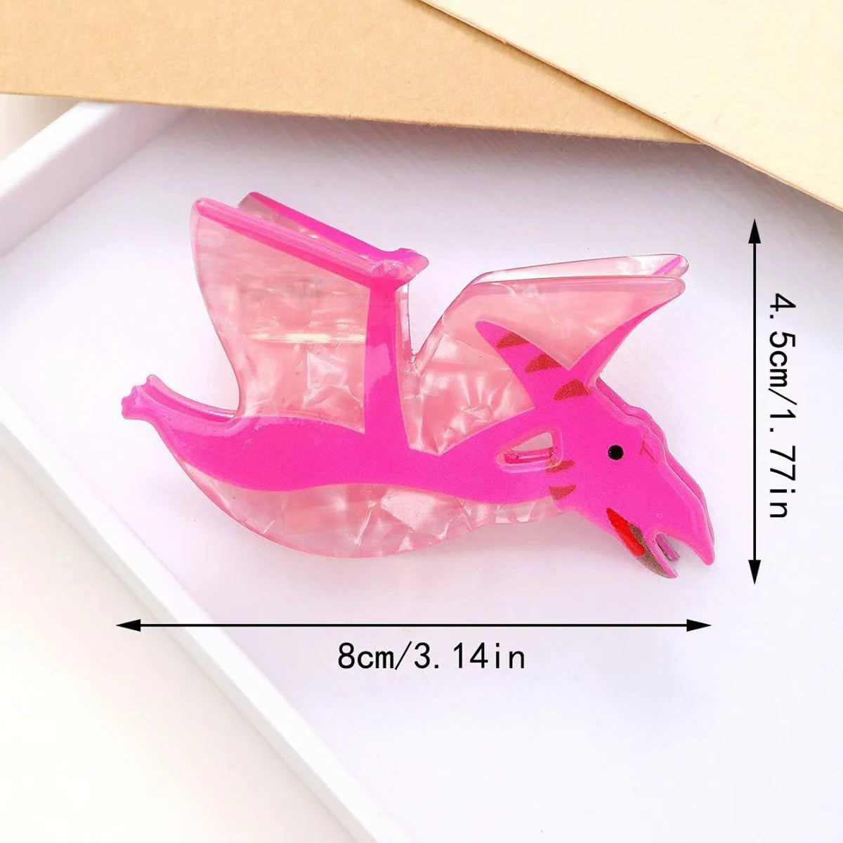 Cartoon Dinosaur Acrylic Hair Claw Cute Secure Hold - Smarsty