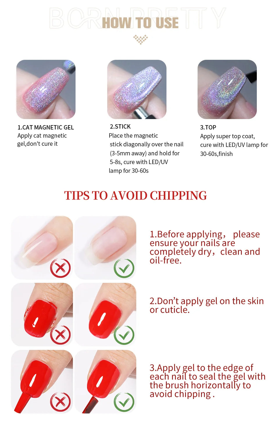 Born Pretty Rainbow Purple Magnetic Gel Nail Polish 10ml - Smarsty