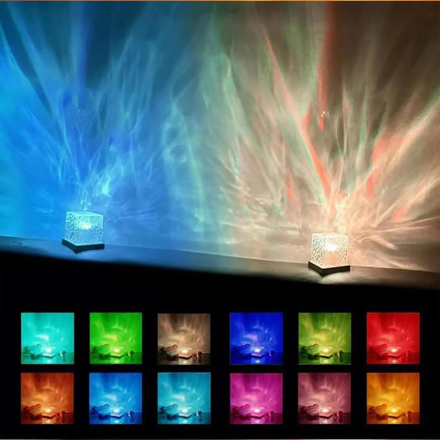 Ocean Wave Projector Light with 16 Color Options - Smarsty