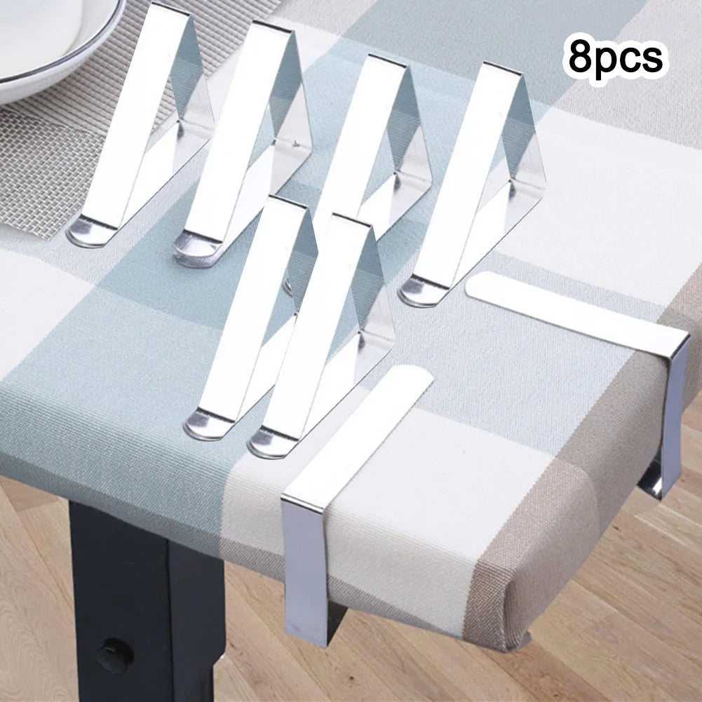 Stainless Steel Table Cloth Clips for Secure Hold - Smarsty