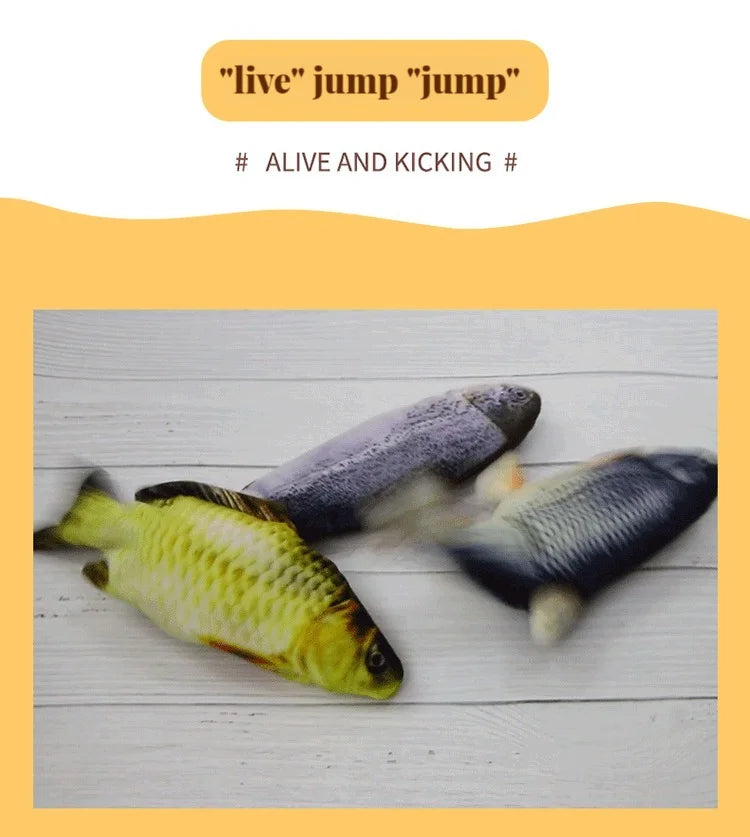 Electric Cat Toy Dancing Fish Interactive Plaything - Smarsty