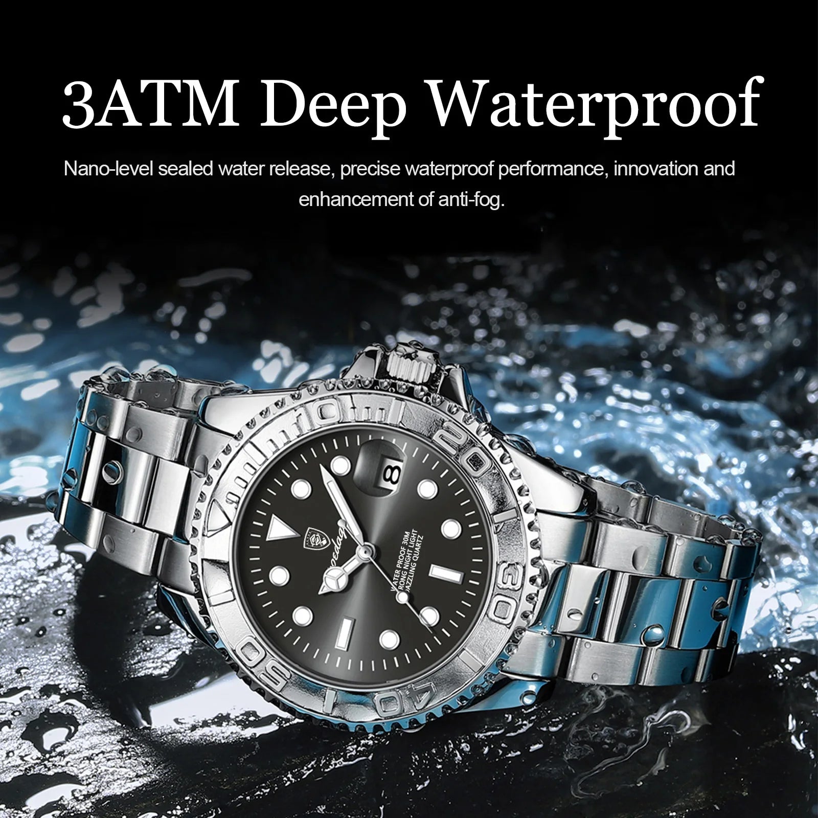 Luxury Waterproof Men's Quartz Watch with Luminous Features - Smarsty
