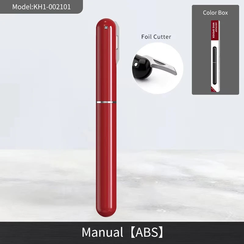 Portable 2in1 Air Pressure Wine Opener with Foil Cutter - Smarsty