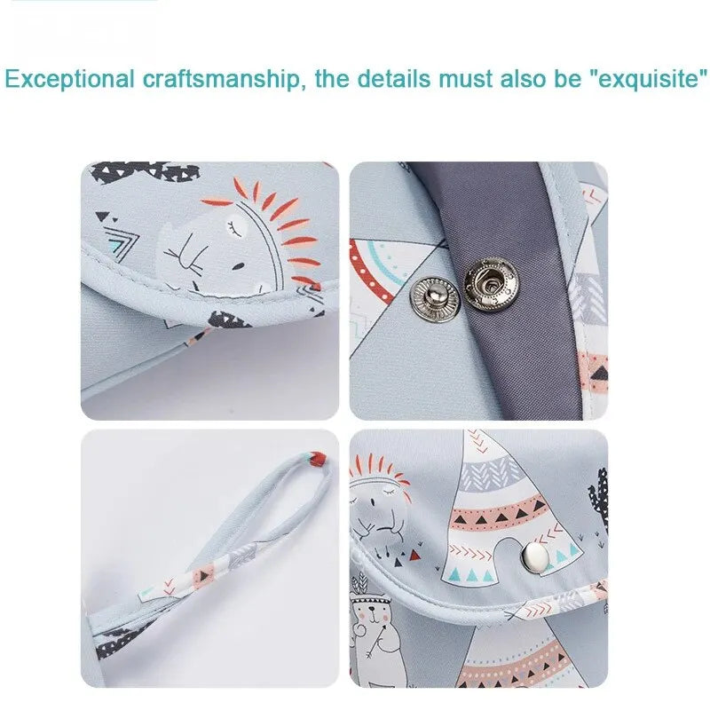 Baby Diaper Bag Waterproof Wet Dry Pack Mummy Storage Pouch Nappy Organizer Insert Tote Purse Travel Stroller Carry Bag by Smarsty