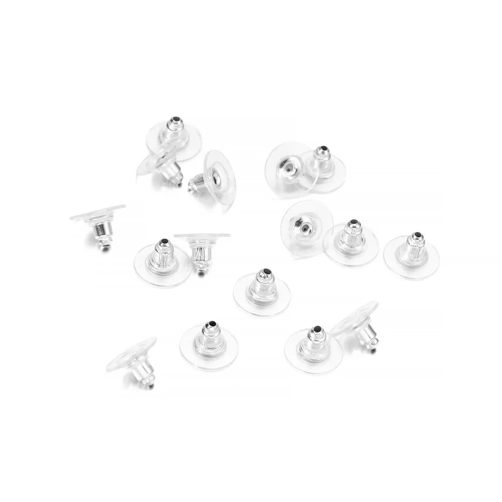 100Pcs Rubber Earring Backs Secure Silicone Stud Nuts - Smarsty