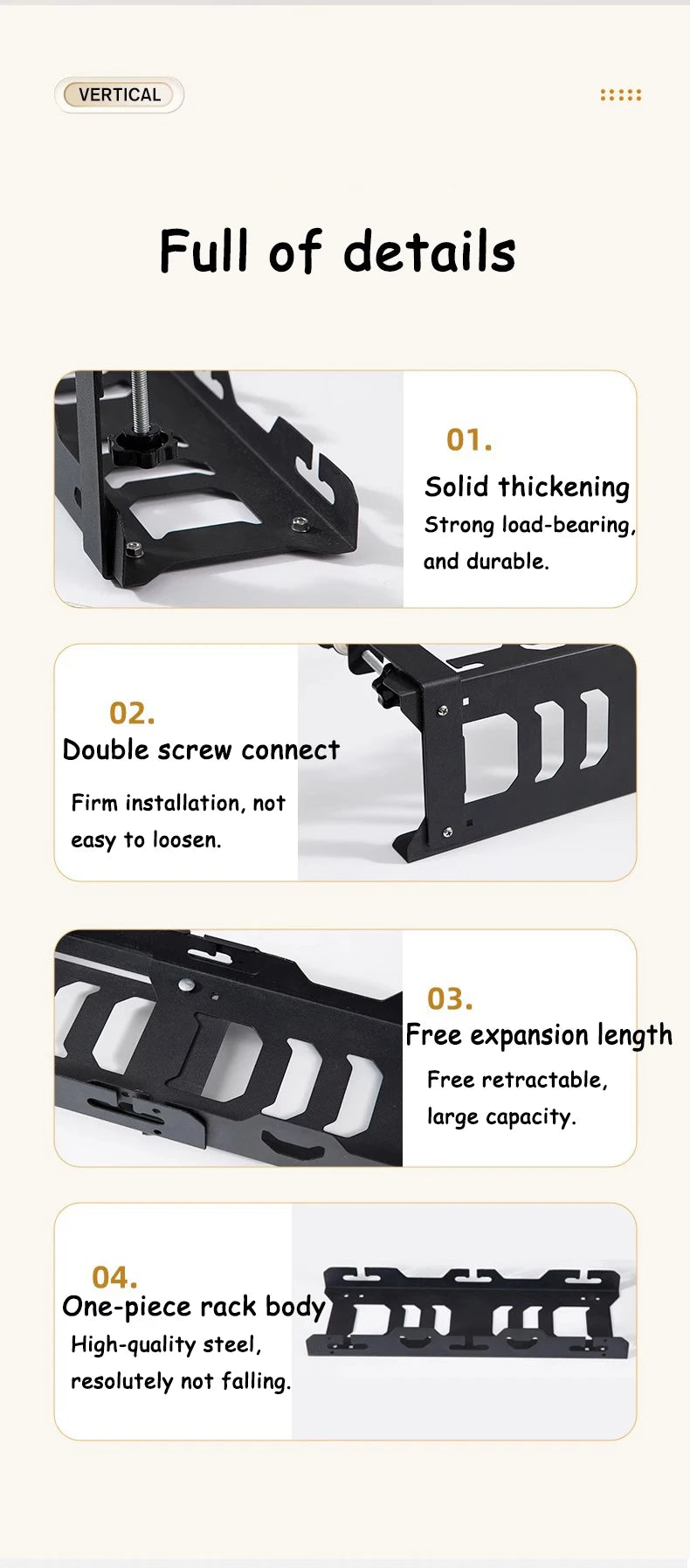 Telescopic Under Table Storage Rack Metal Cable Management Tray Home Office Desk Wire Organizer No Punching Storage Accessories by Smarsty