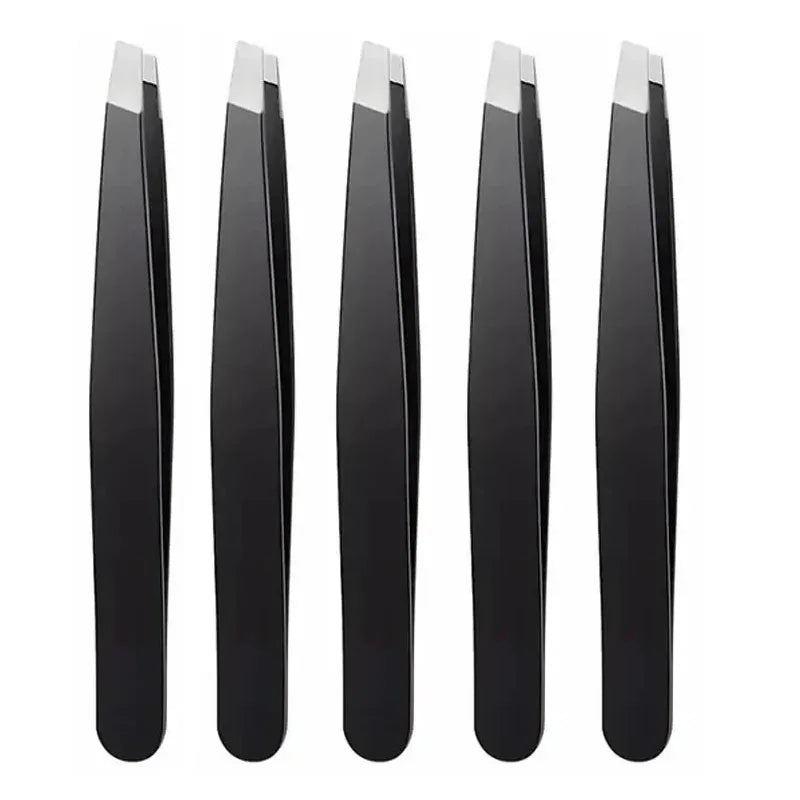 CNK Stainless Steel Black Eyebrow Tweezer for Precision Hair Removal - Smarsty
