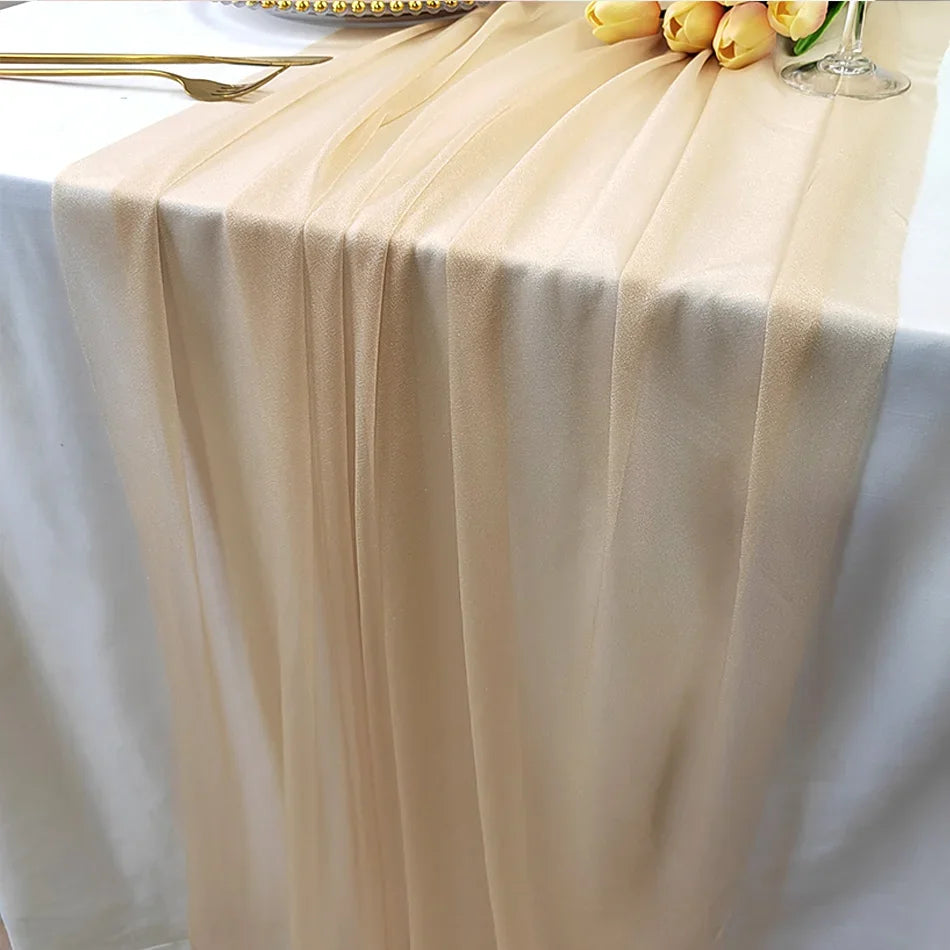 Chiffon Table Runner for Elegant Wedding and Party Decor - Smarsty