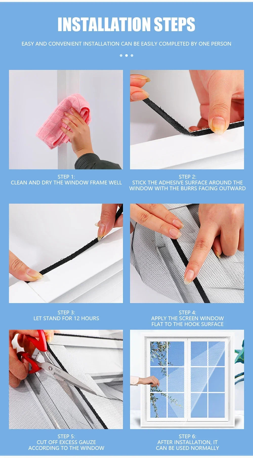 DIY Mosquito Net Easy Adhesive Indoor Fly Screen - Smarsty