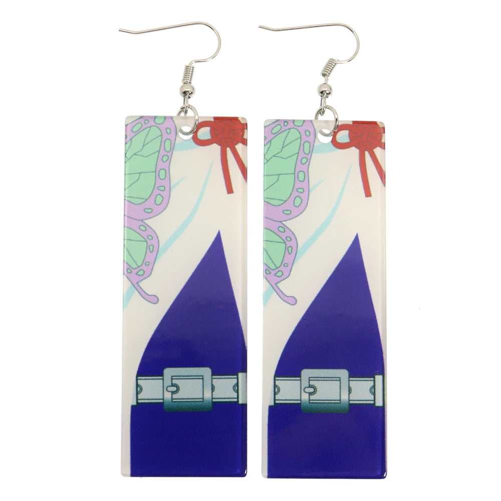 Acrylic Tanjiro Earrings for Women Anime Cosplay Jewelry - Smarsty