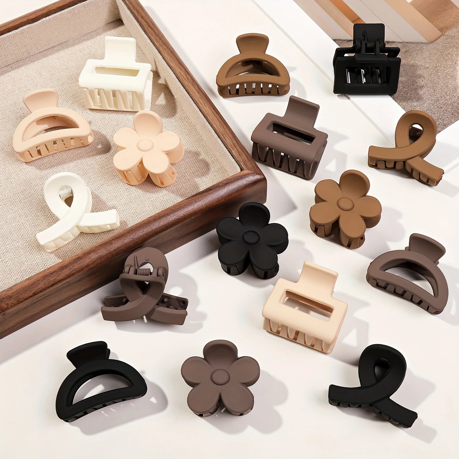 Small Flower Hair Claw Clips For Thin Hair Secure Hold - Smarsty