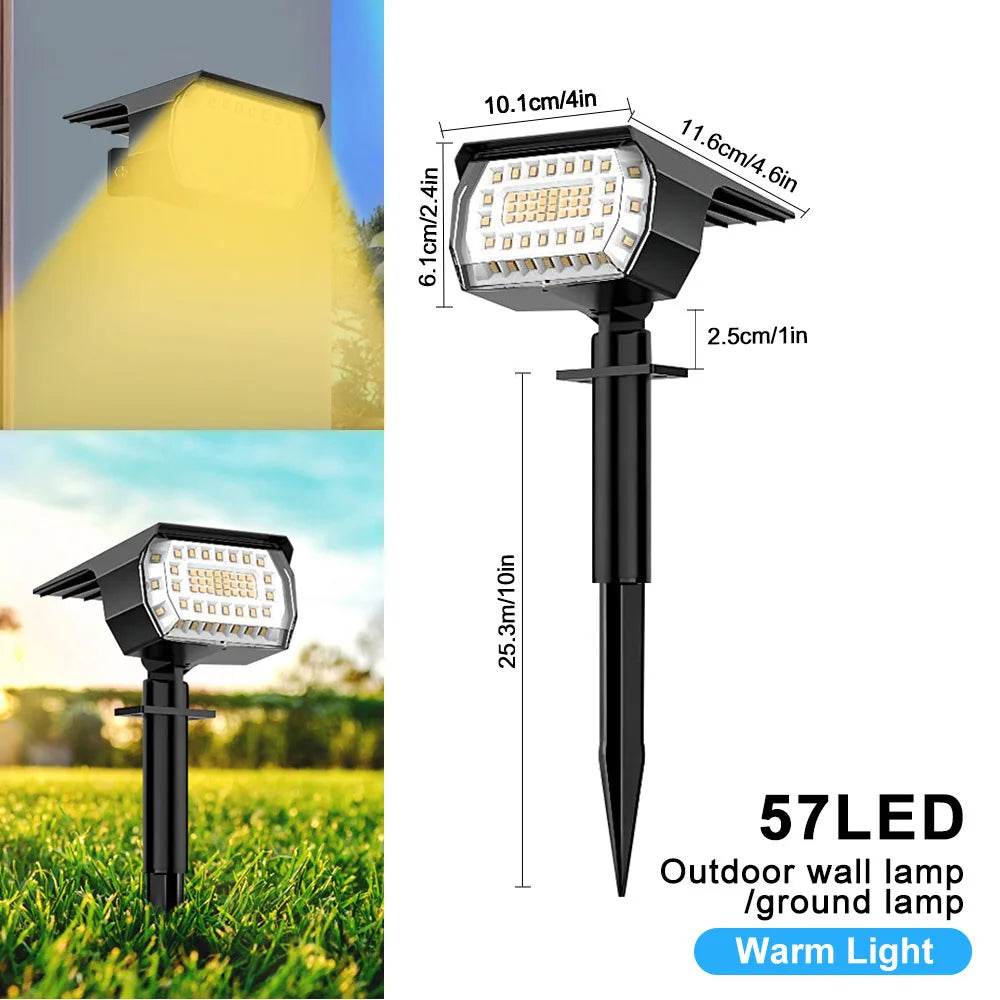 Solar Powered LED Spotlights for Outdoor Landscape Lighting - Smarsty