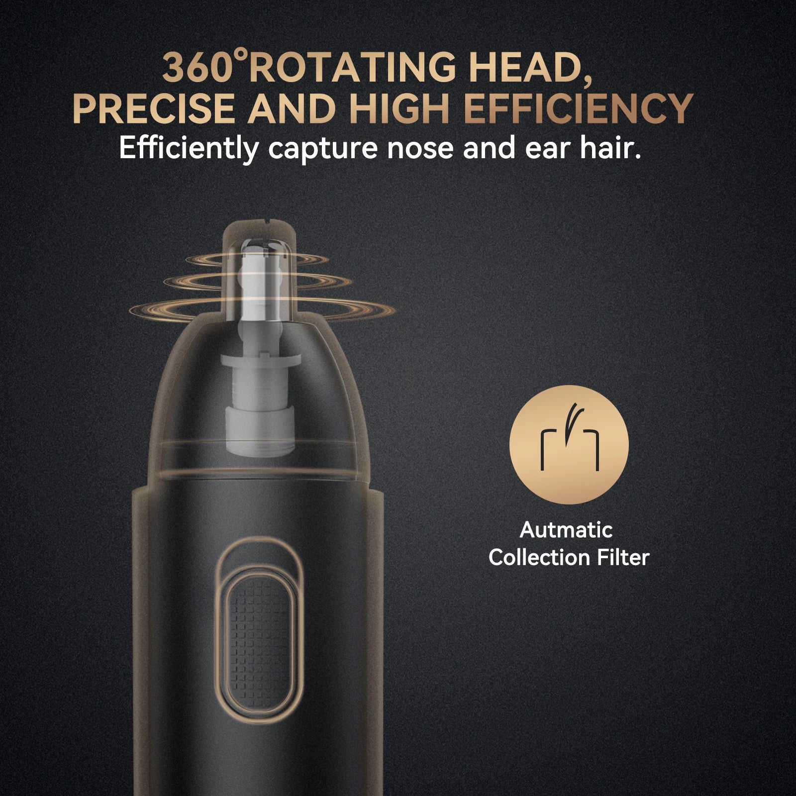 MAXGROOM Nose Hair Trimmer for Men Rechargeable 360 Rotating Dual-Blade Electric Shaver Eyebrows Nose Hair Trimmer Painless Safe - Smarsty