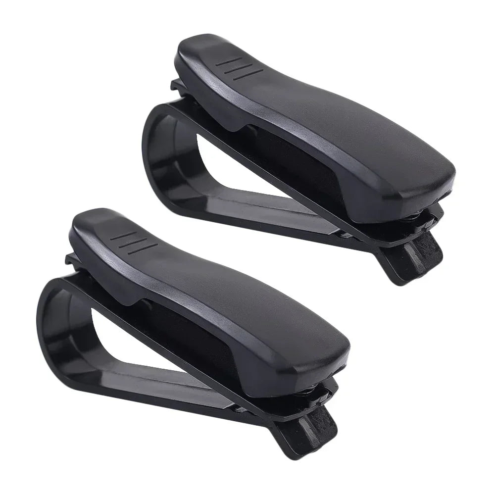 Car Visor Clip Glasses Holder Rotates 180 Degrees Card Slot - Smarsty