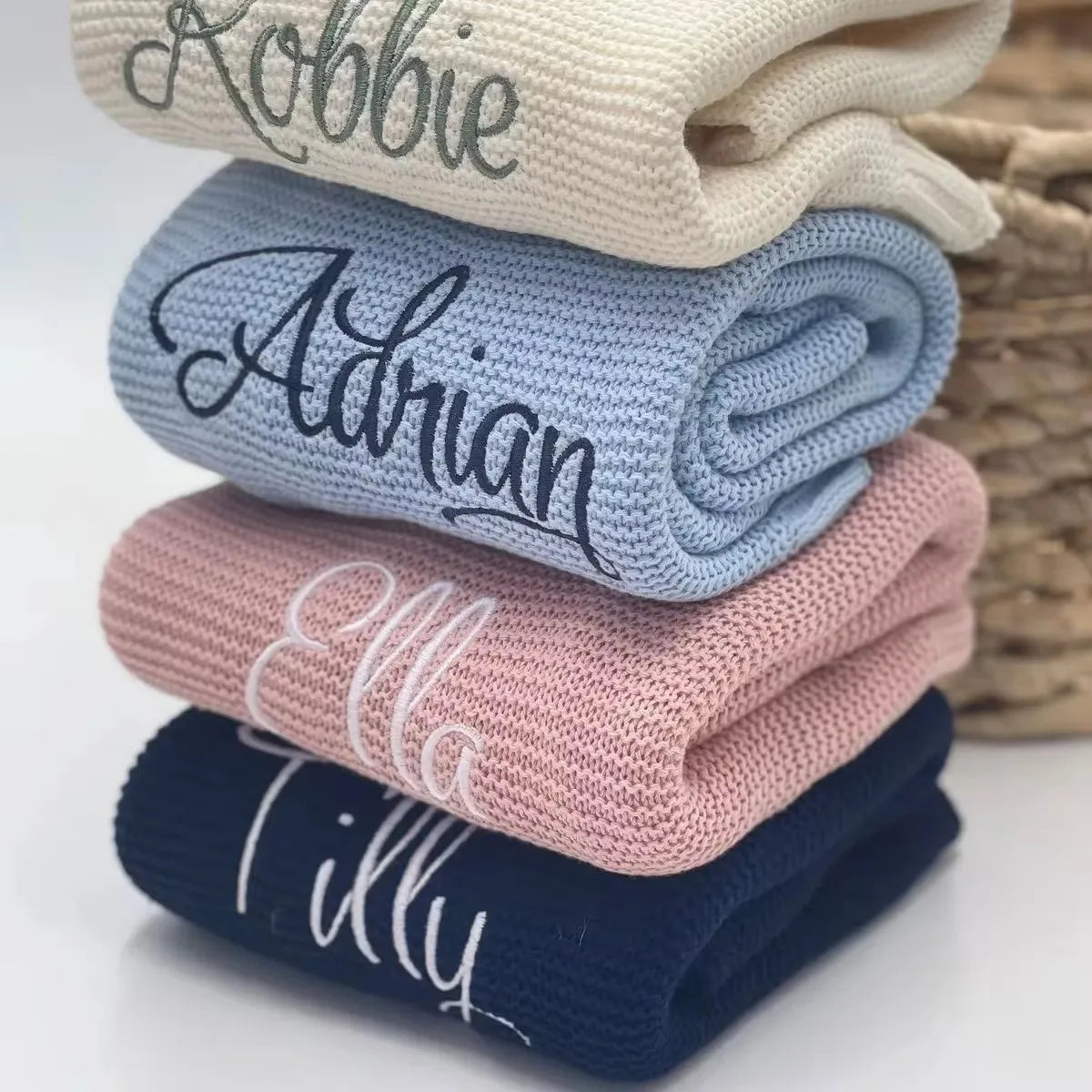 Personalized Baby Blanket with Embroidered Name for Newborns - Smarsty