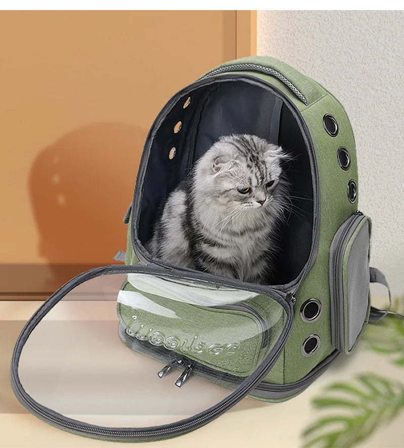Transparent Cat Carrier Backpack for Outdoor Travel - Smarsty