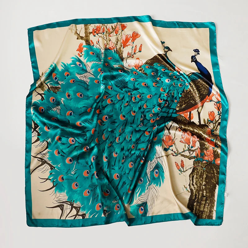 Luxury Satin Silk Scarf for Women Sun Protection - Smarsty