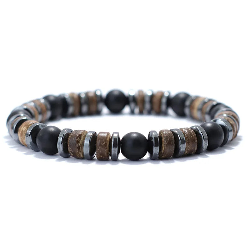 Natural Stone Beaded Bracelet for Men with Unique Design - Smarsty