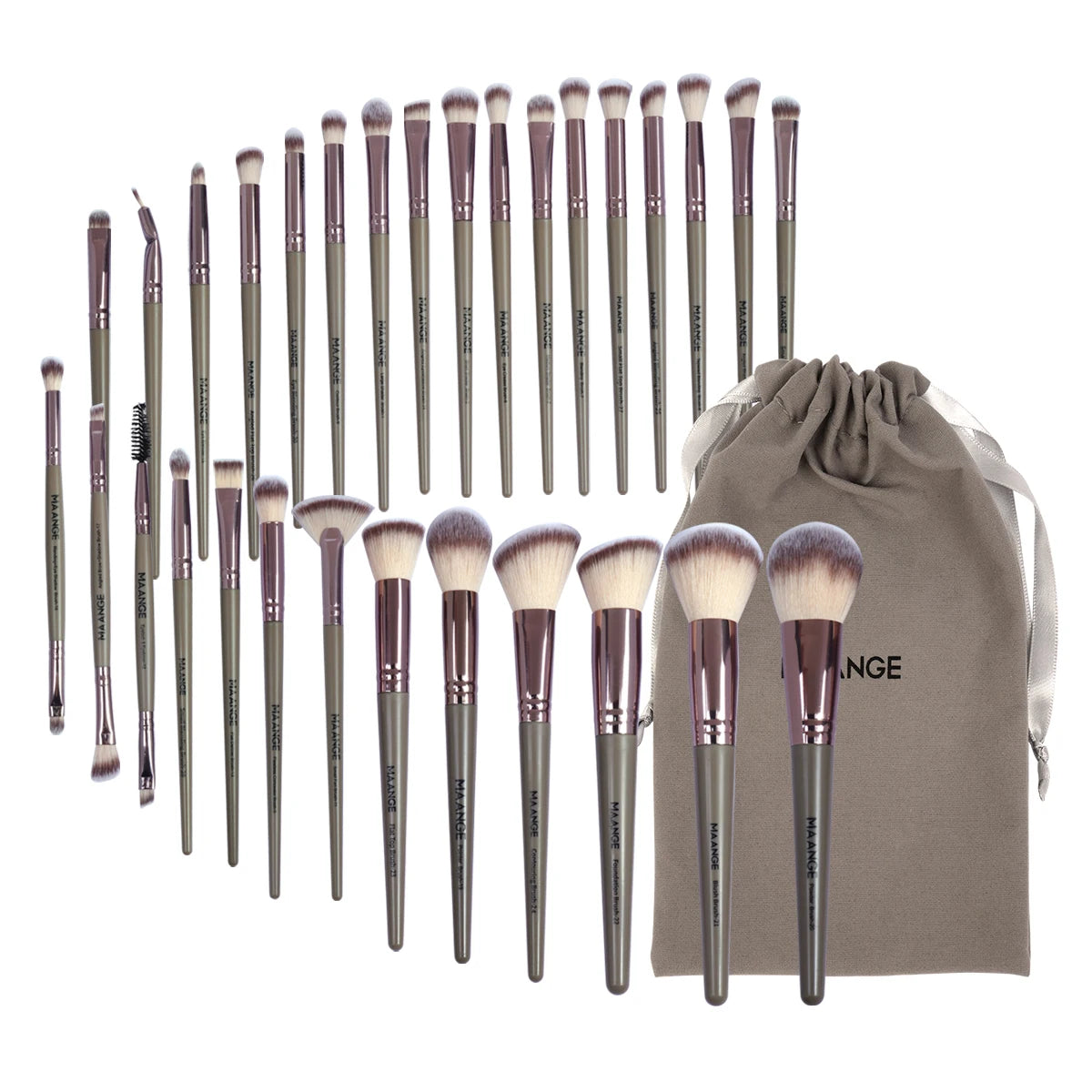 MAANGE 30 Piece Professional Makeup Brush Set with Bag - Smarsty