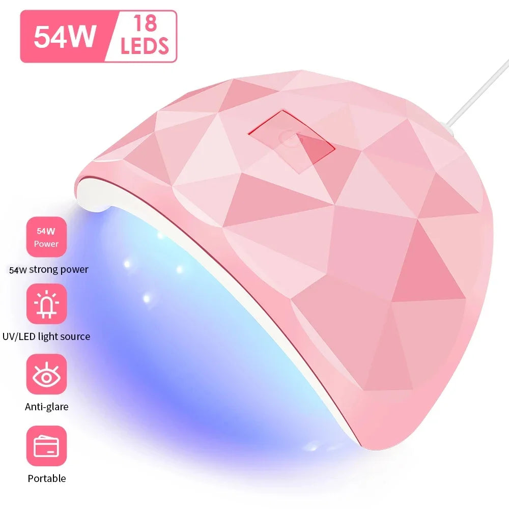 54W UV LED Nail Dryer Lamp for Quick Drying - Smarsty