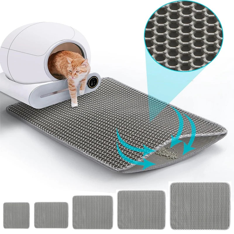 Large Waterproof Cat Litter Mat with Non Slip Design - Smarsty